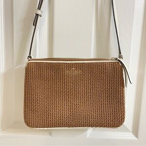 Kate Spade Tan Woven Crossbody Bag